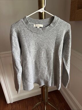 LOFT Gray Crewneck Sweater